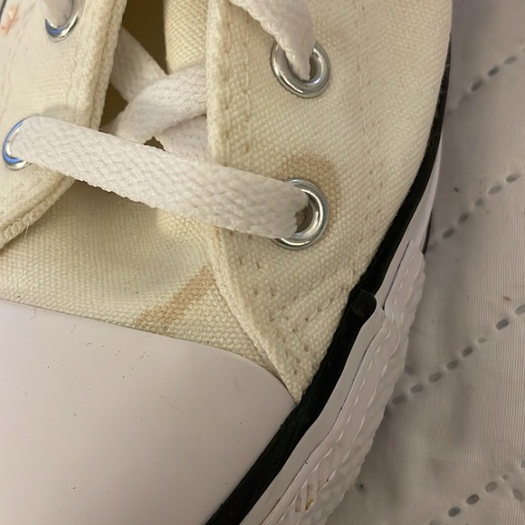 Off White Embroidered Converse All-Stars - Picture 6 of 8